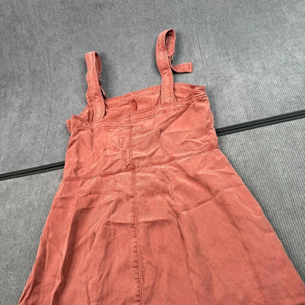 Abercrombie & Fitch Pinafore Mini Dress Terracotta Red Overall Straps Small Y2k - Picture 6 of 9